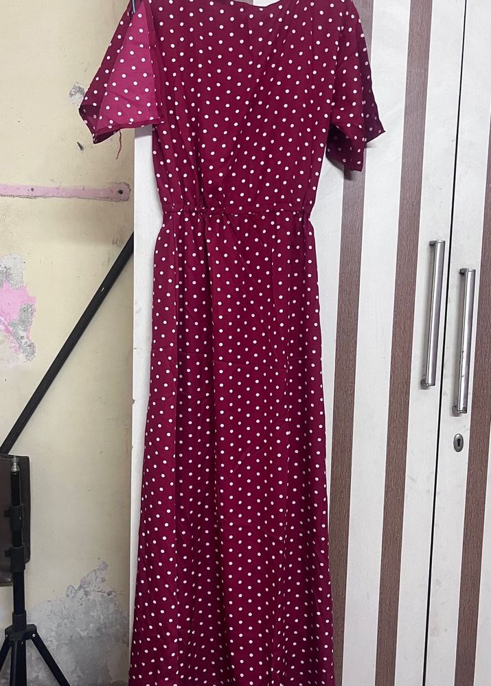 Polka Dot Maxi Dress