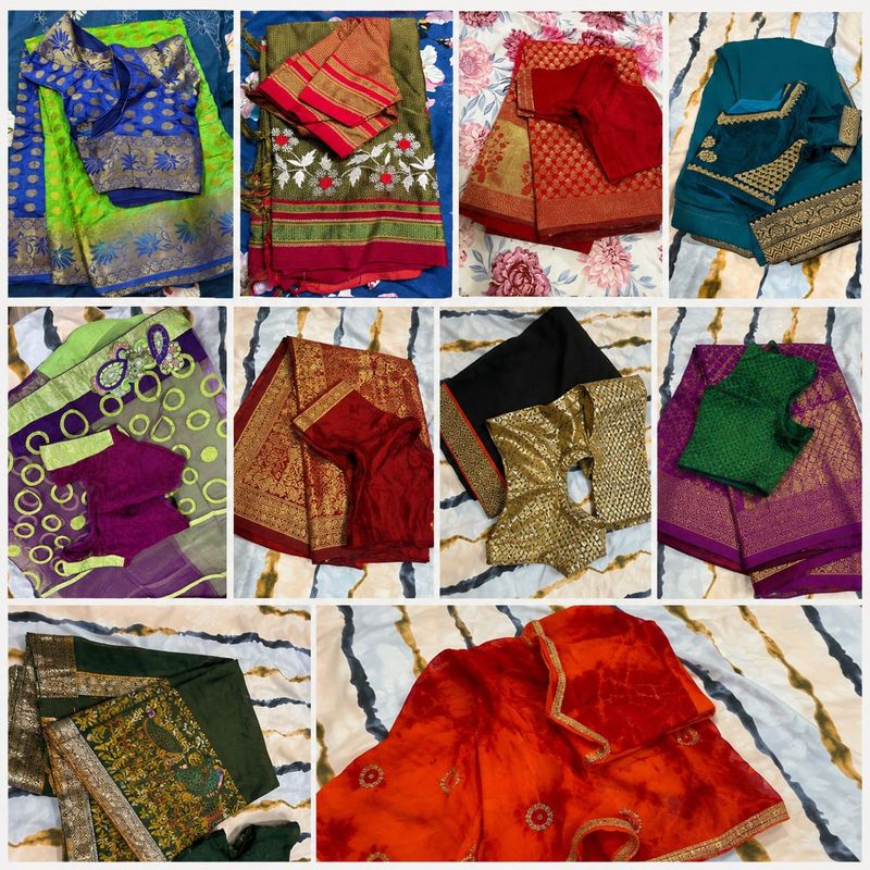 Vibrant Silk Saree with Blouse