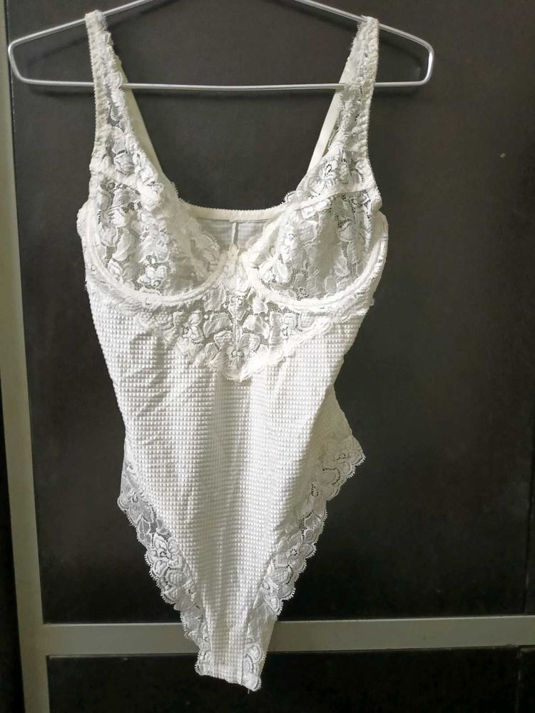 Vintage White Lace Bodysuit