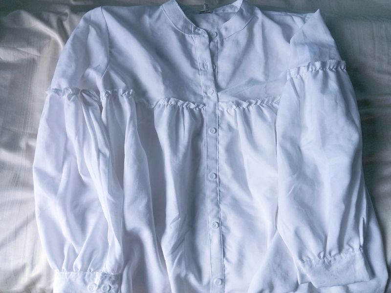 Korean style trendy tunic a3 white