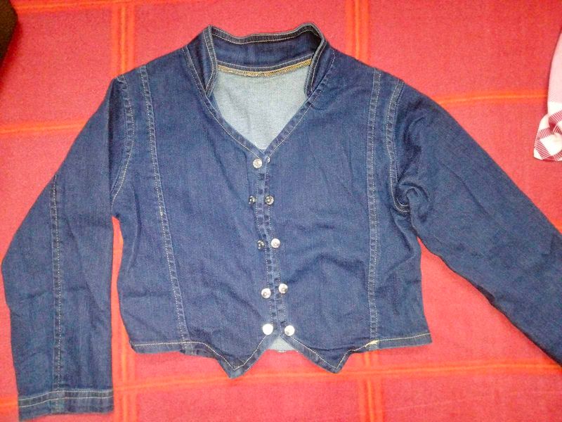 Denim Cropped Jacket