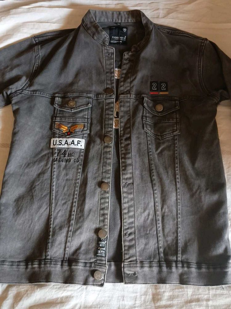 Men's Grey Denim Jacket