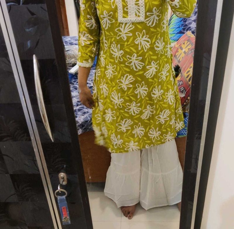 Stylish Kurta with Palazzo Set