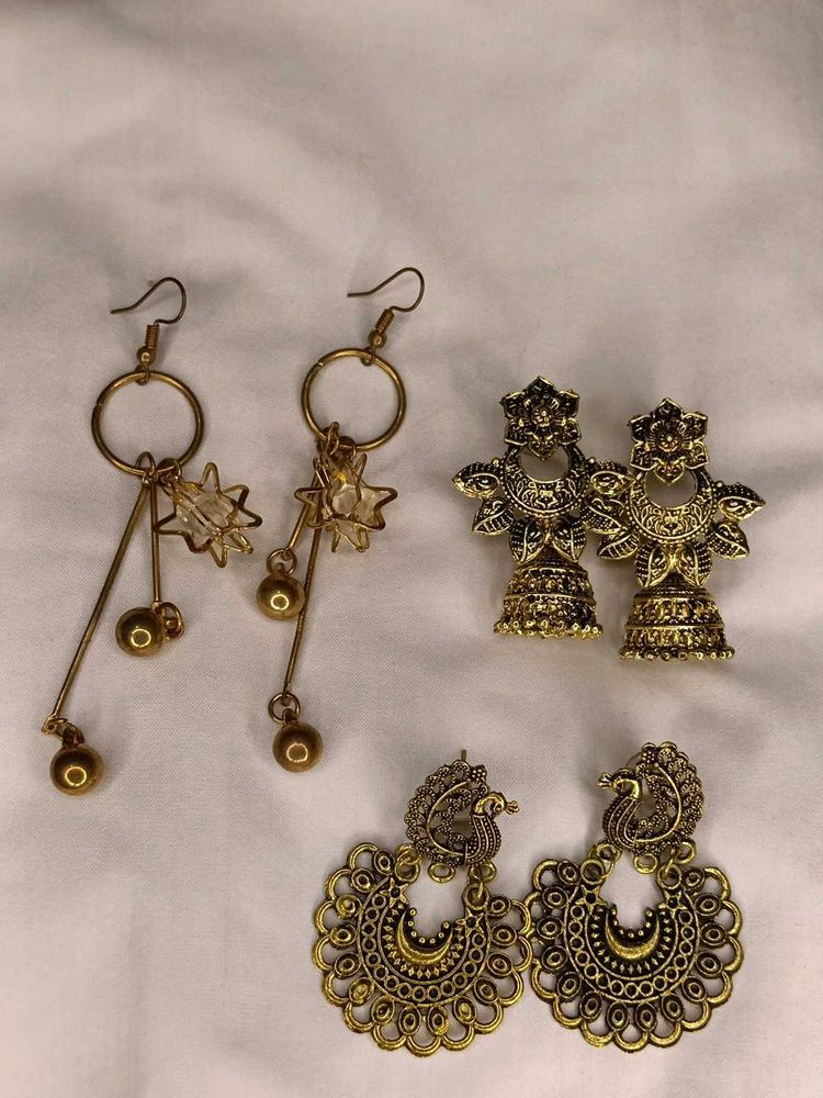 Vintage Style Peacock Drop Earrings
