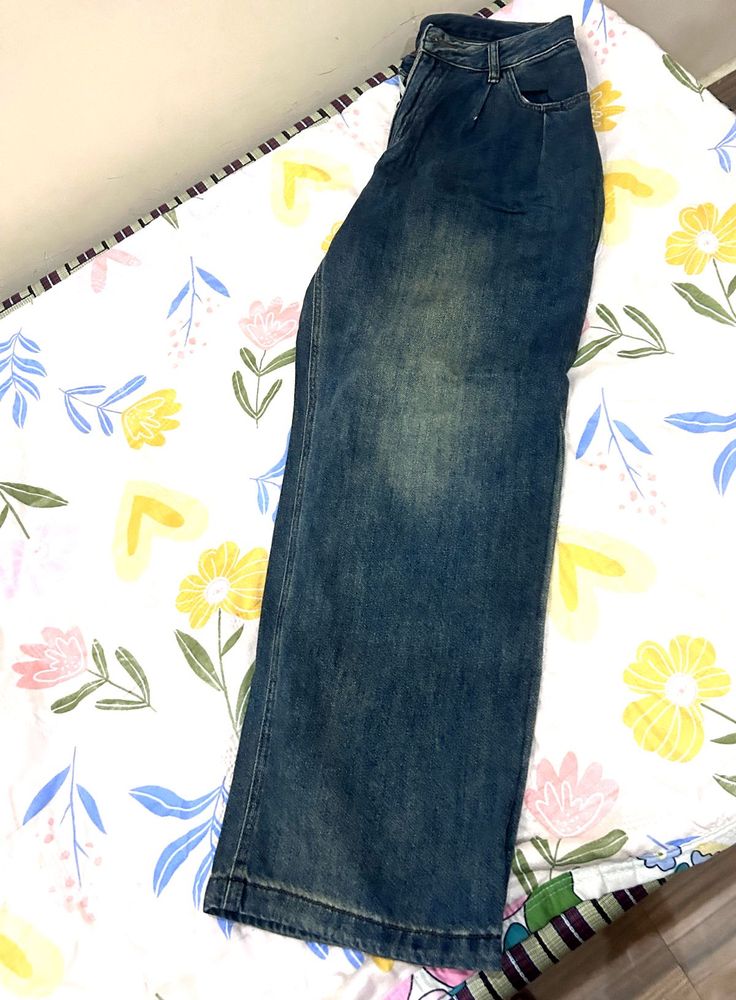 Wide Leg Denim Jeans