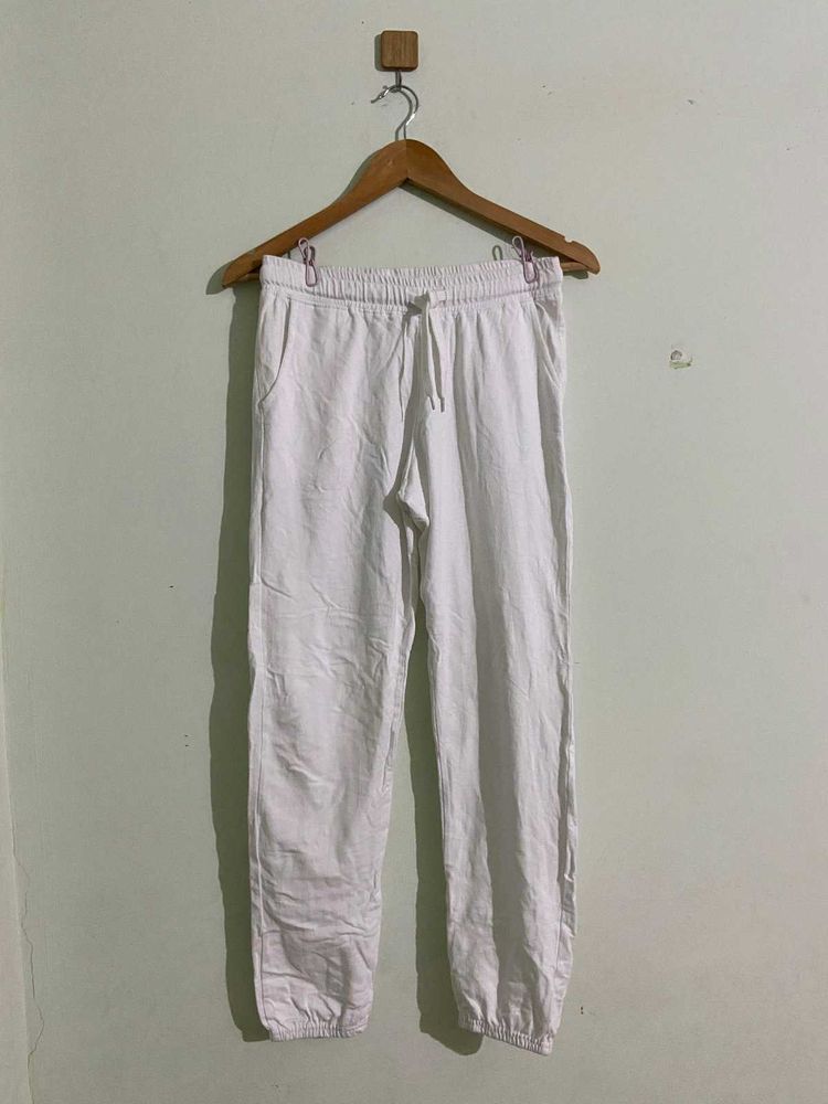 White Drawstring Joggers