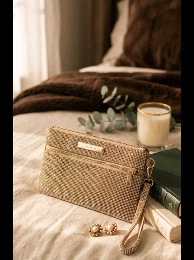 Sparkly Golden Wristlet