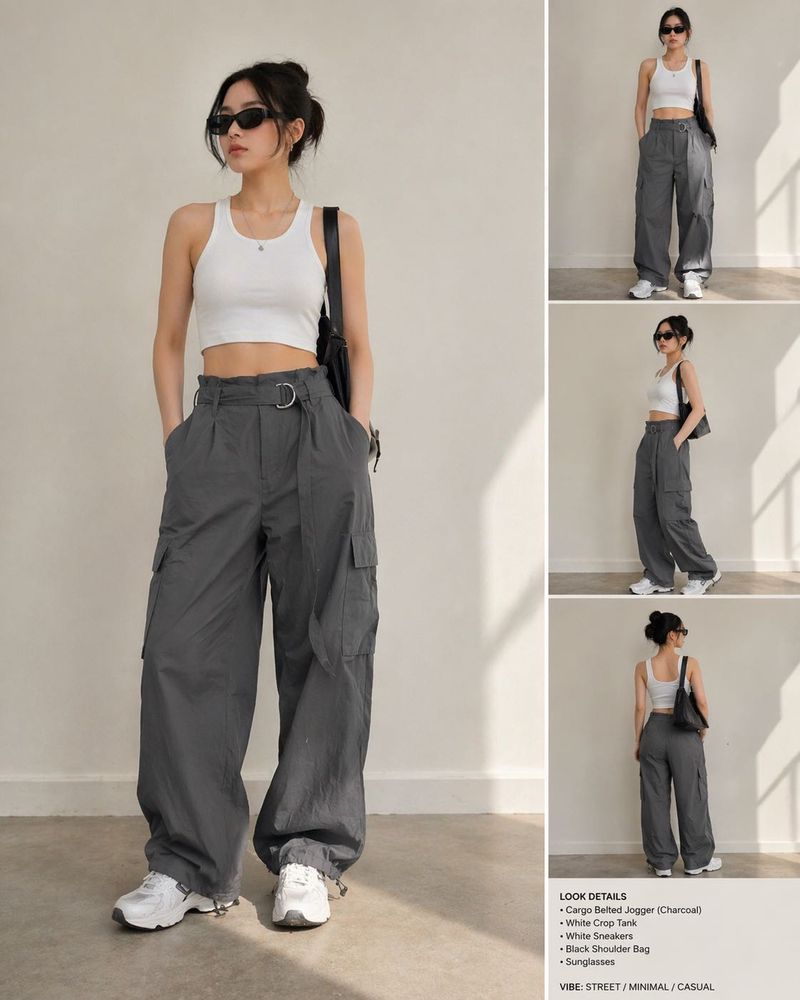 Stylish Cargo Pants with Belt