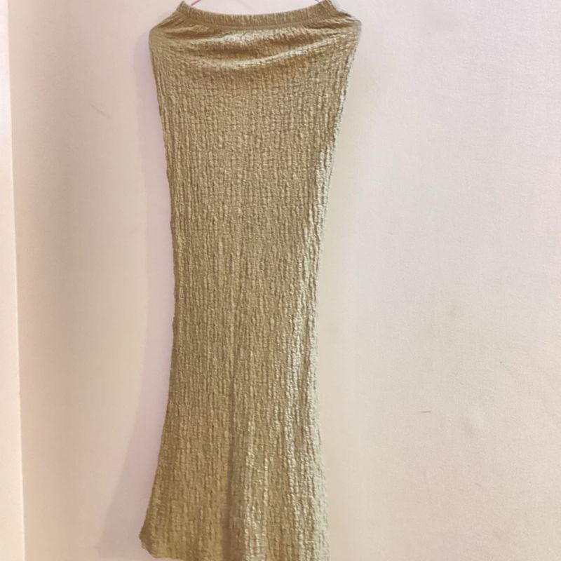 Cider Popcorn Maxi Camel Skirt