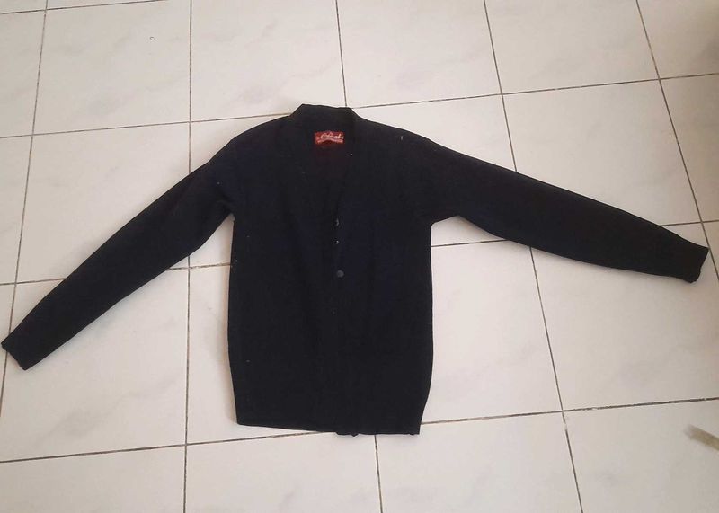 Classic Blue Cardigan with FLAWS