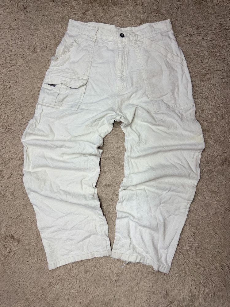 White Cargo Pants
