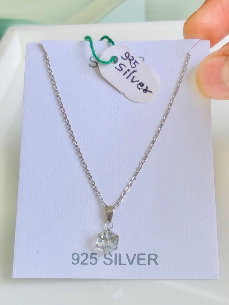 Chain With Diamond 💎Pandal 925 Silver (wt:3.030)