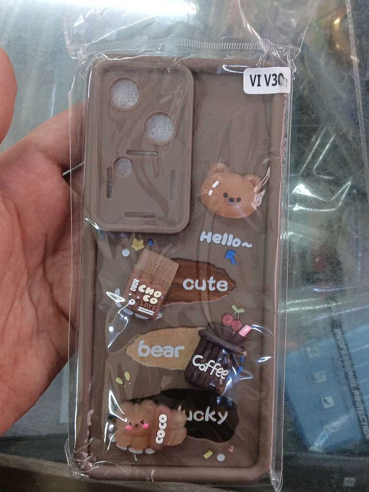 Cute Phone Case - Brown Bear &amp; Coffee DesignVIVO V
