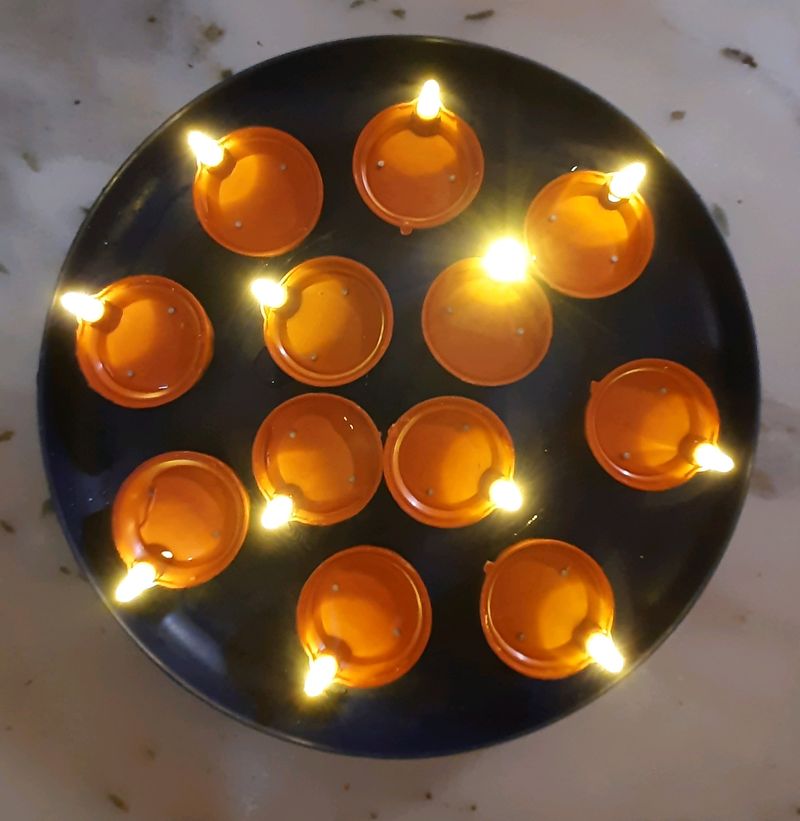 💥 Sensor Diya Pack Of 12 Water Drope In Diya And Start