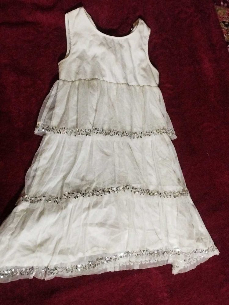 Tiered White Dress