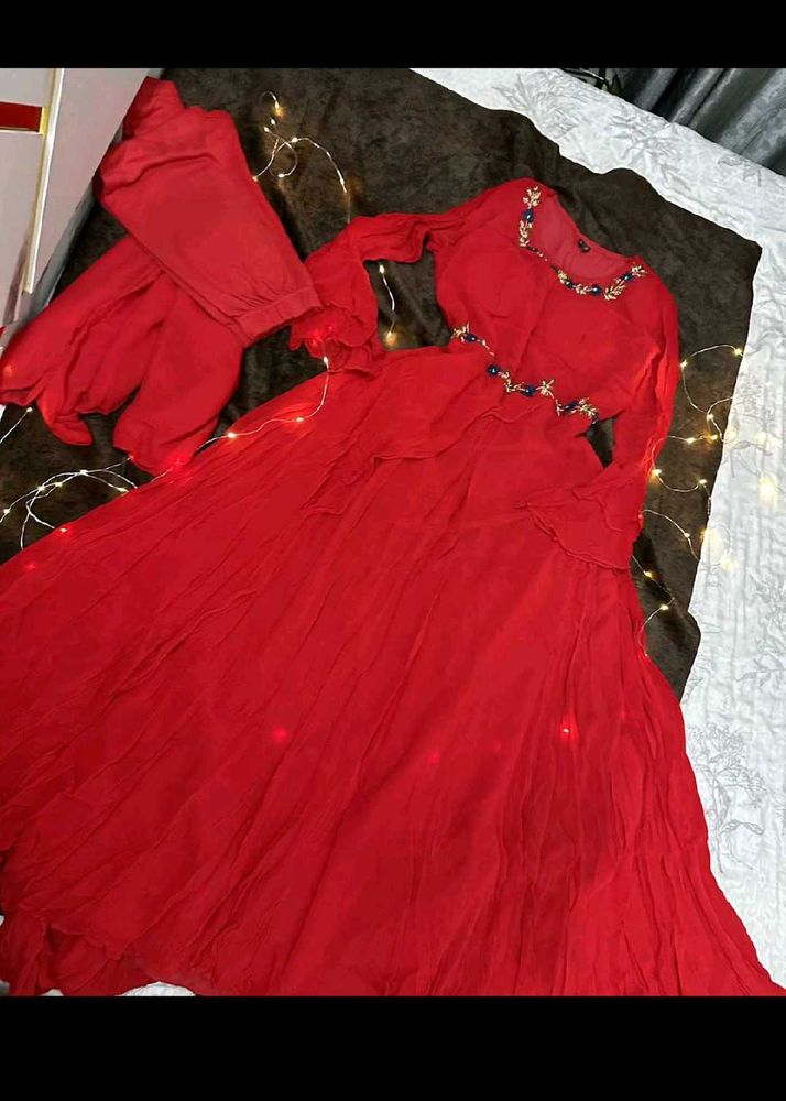 Stunning Red Ethnic Gown