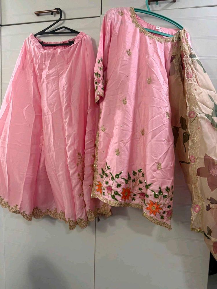 Beautiful Pink Kurta Set with Dupatta