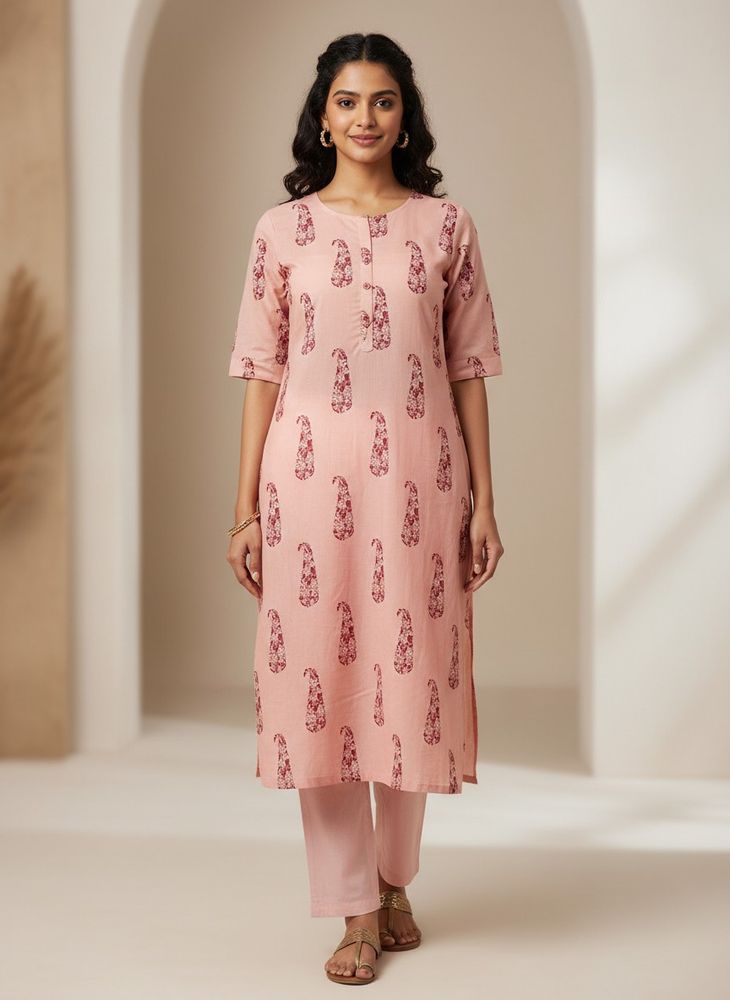 Pink Paisley Print Tunic