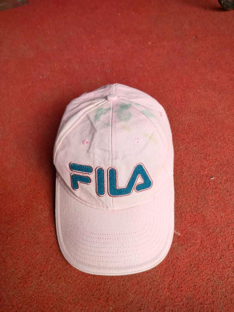 Pink Fila Baseball Cap