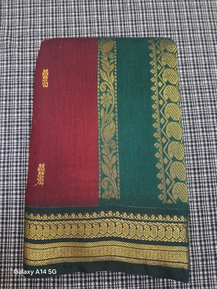 Beautiful Red and Green Saree