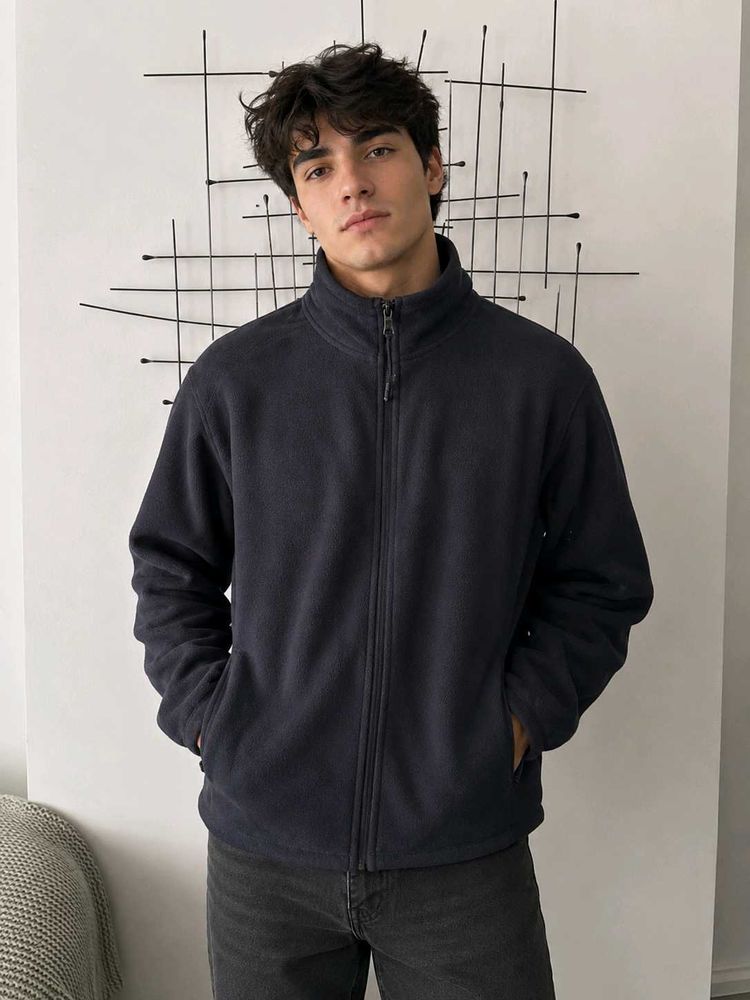 Men's Navy Fleece Jacket