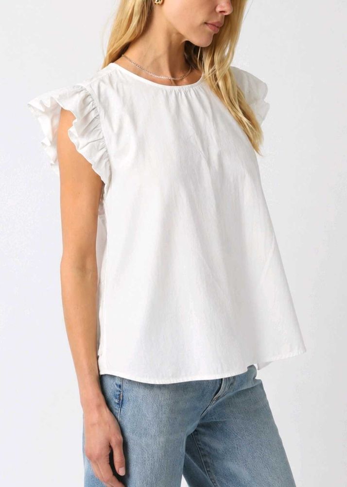 Zara White Cap Sleeve Top