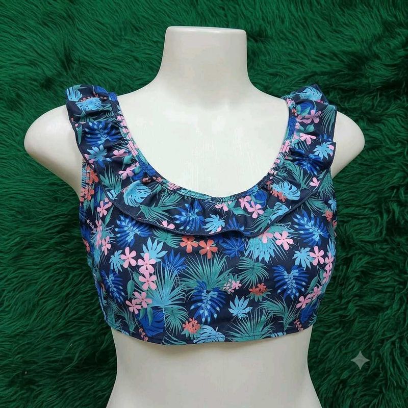 Floral Ruffled🆕🎁 Bikini Top