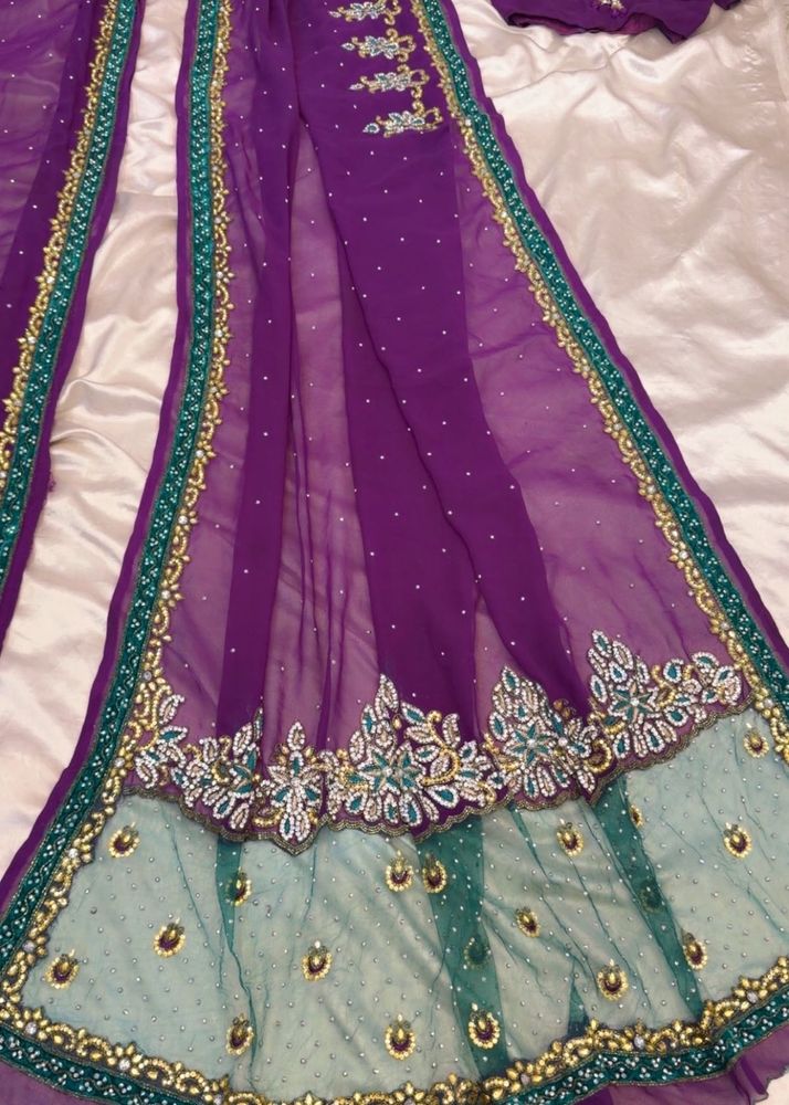 Stunning Embellished Purple with blouse