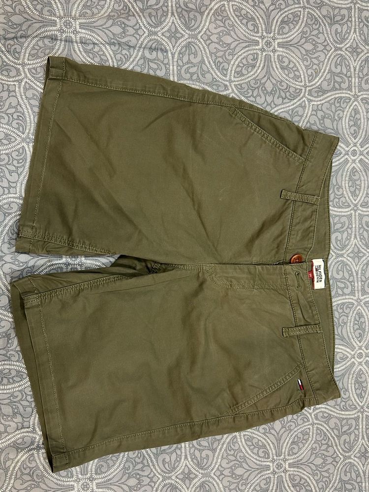 Olive Green Cargo Shorts