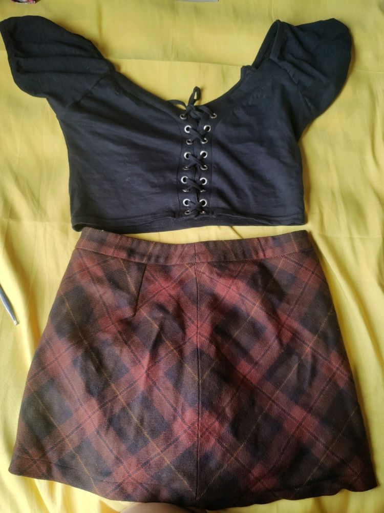 Plaid Mini Skirt