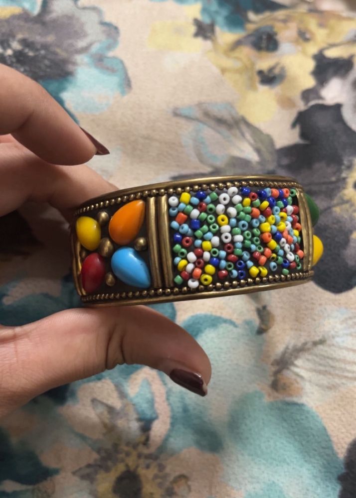 Boho Beaded Bangle Bracelet