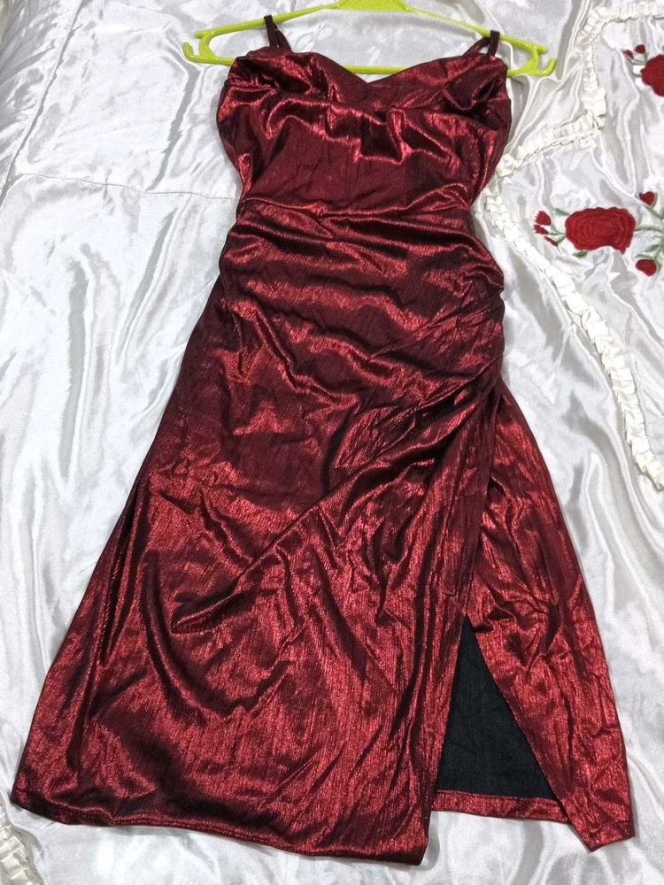 Burgundy Party Dress