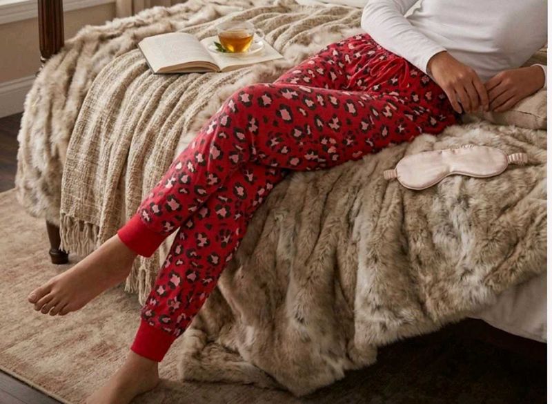 Cozy Leopard Print Pajama Pants