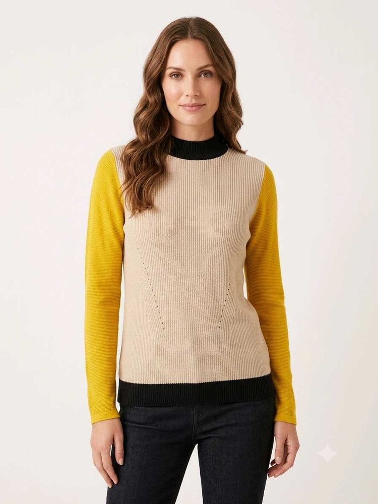 Stylish Colorblock Knit Sweater
