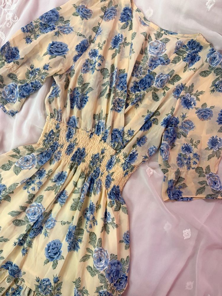 Floral Print Flowy Dress