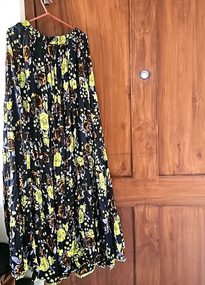 Floral Printed Long Skirt