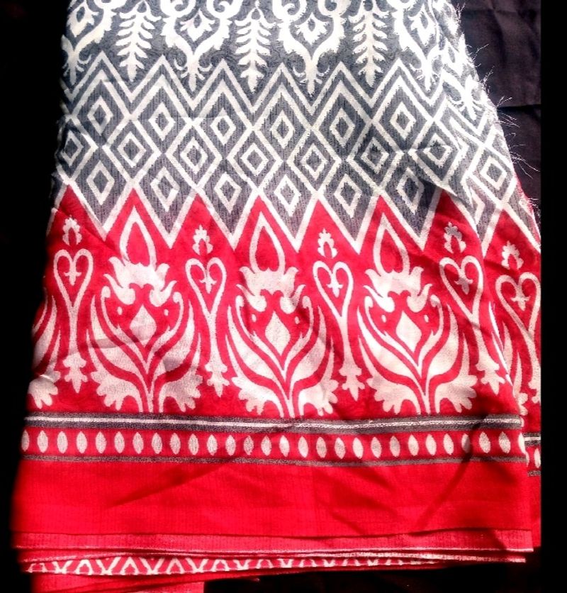 New Saree With Blouse Cloth