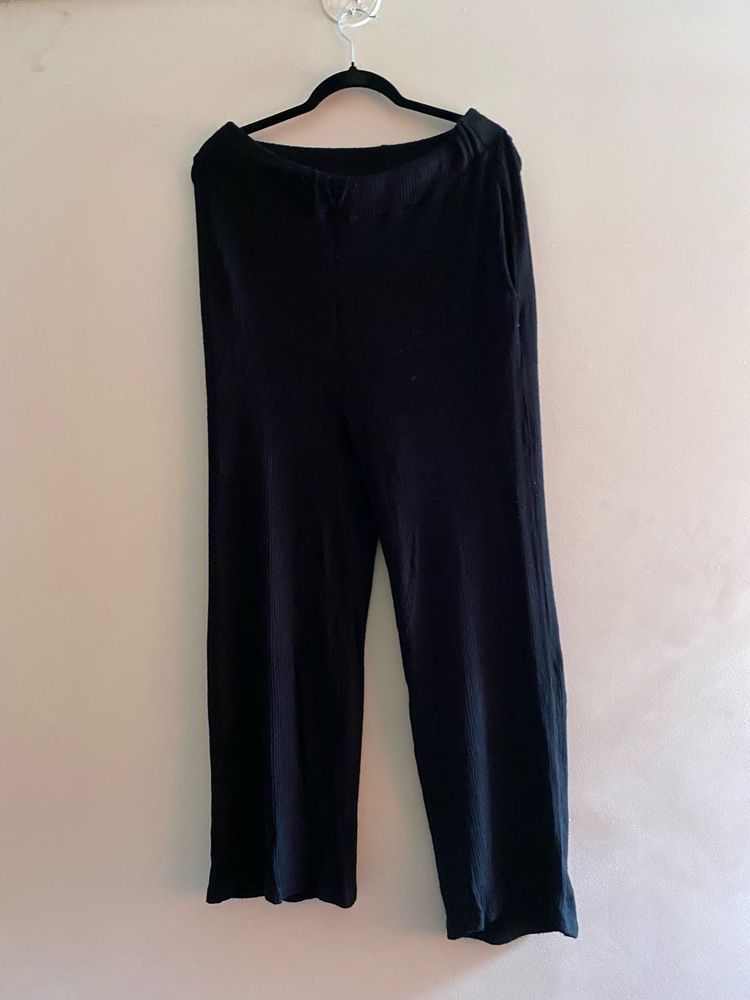 Black Wide Leg Lounge Pants