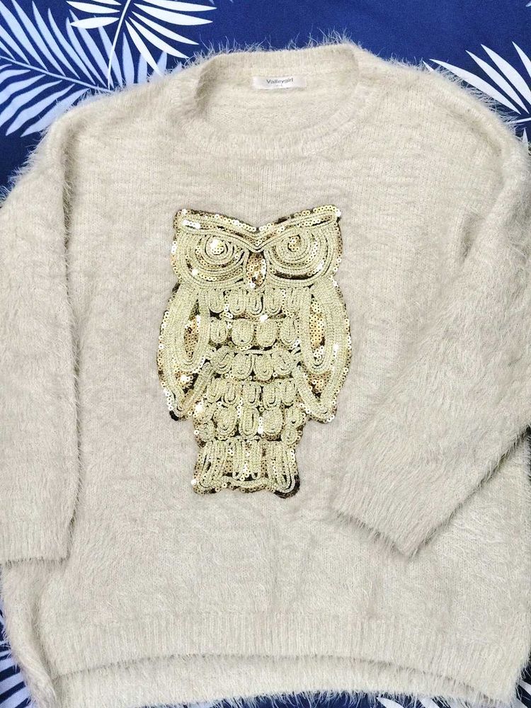 Owl Sequin Sweater