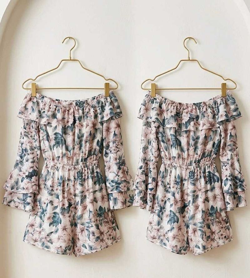 Floral Off-Shoulder Romper