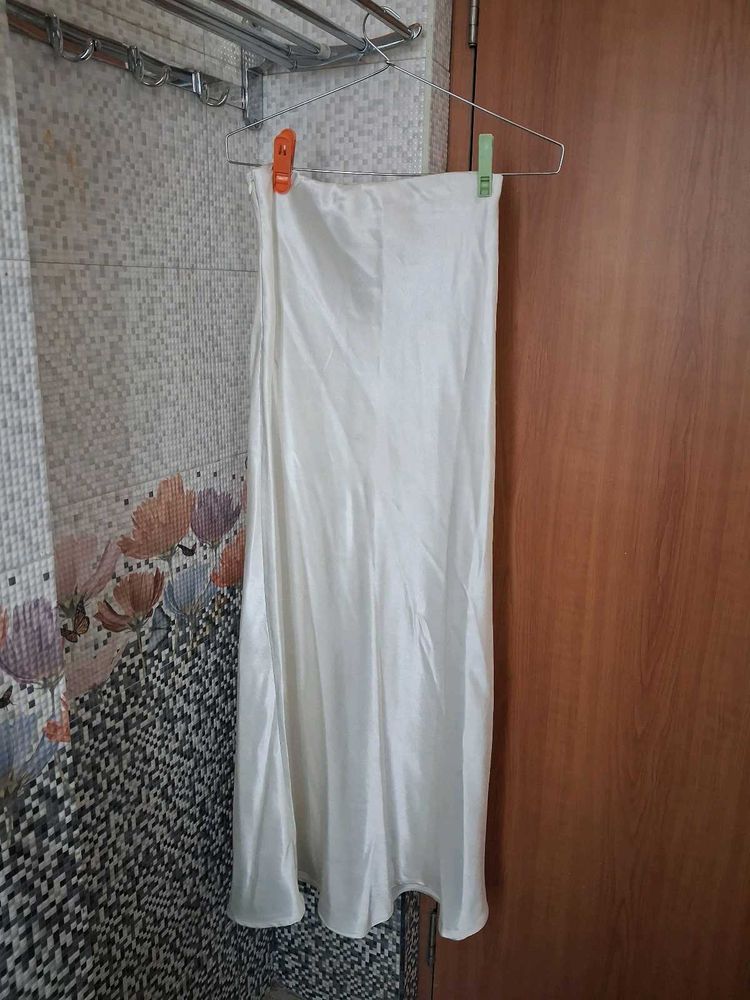 Elegant Satin Maxi Skirt