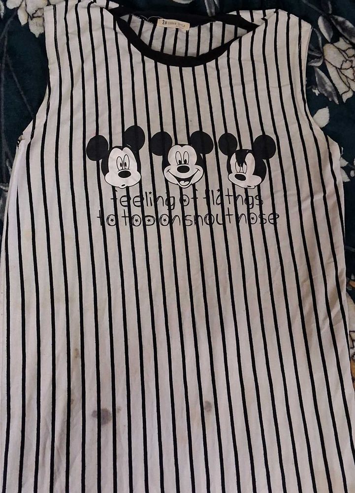 Mickey Mouse Striped long top