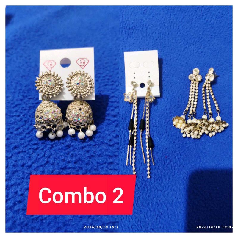 combo of 3 Earrings Set