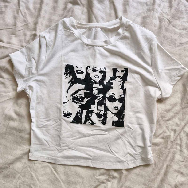Collage Face Graphic T-Shirt
