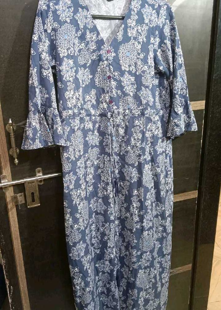 Blue Floral Print dress