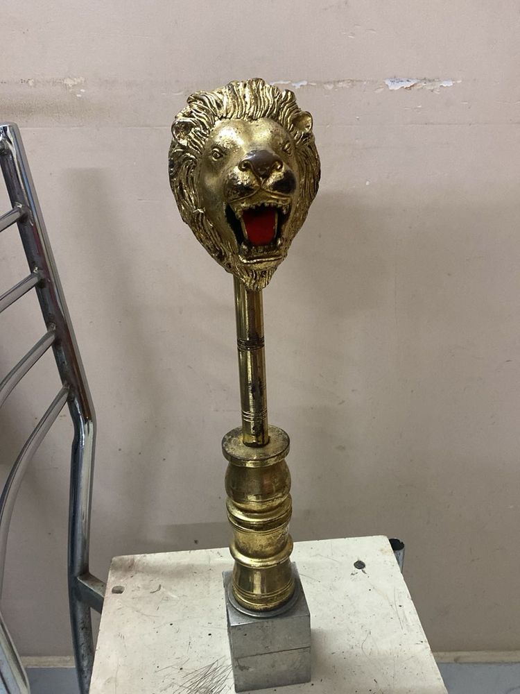 Vintage Lion Head Decor Item