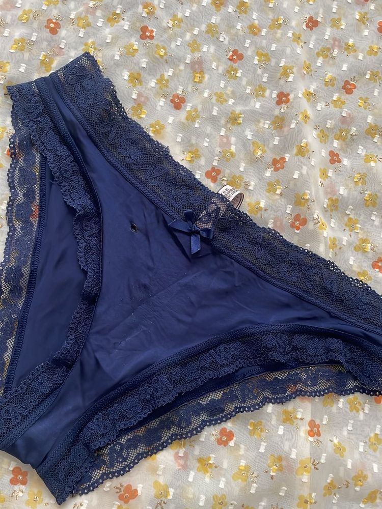 Victoria's Secret Navy Lace Trim Briefs