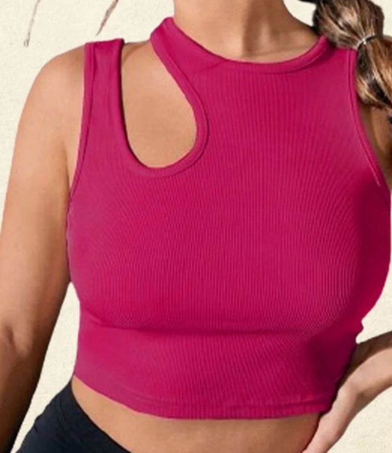 Ribbed Cutout Tank Top