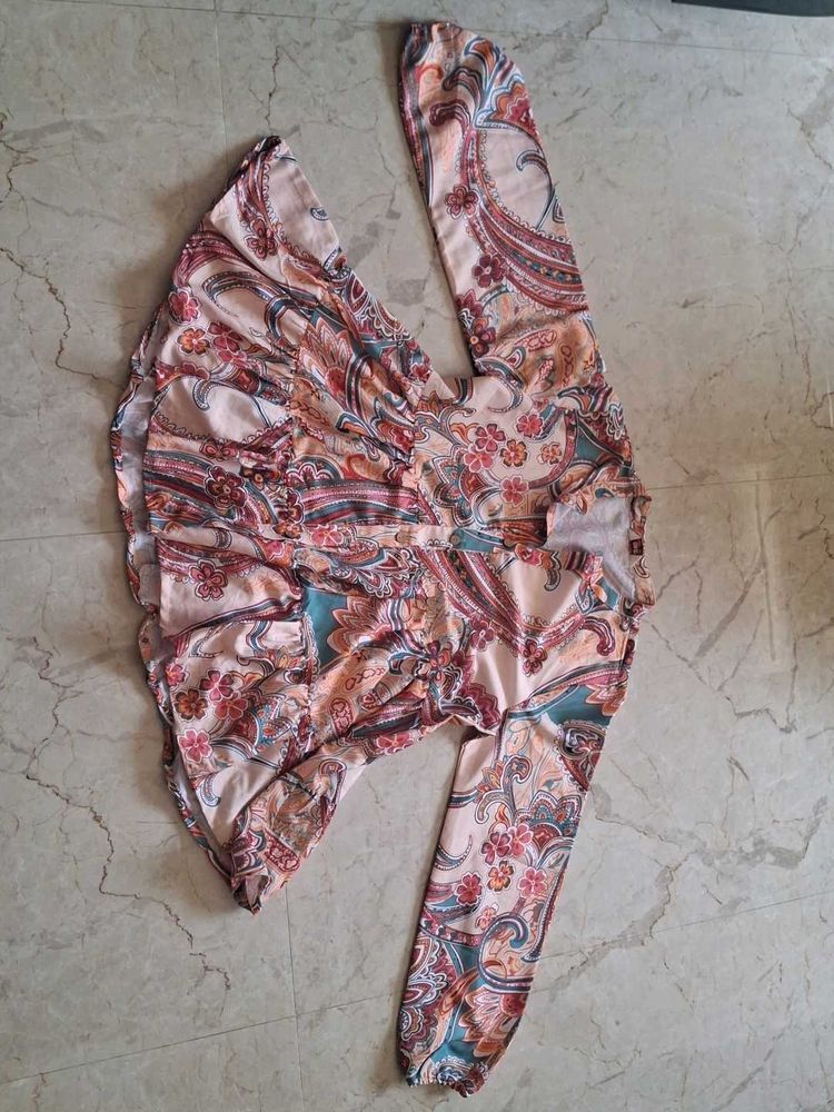 Boho Paisley Print Mini Dress