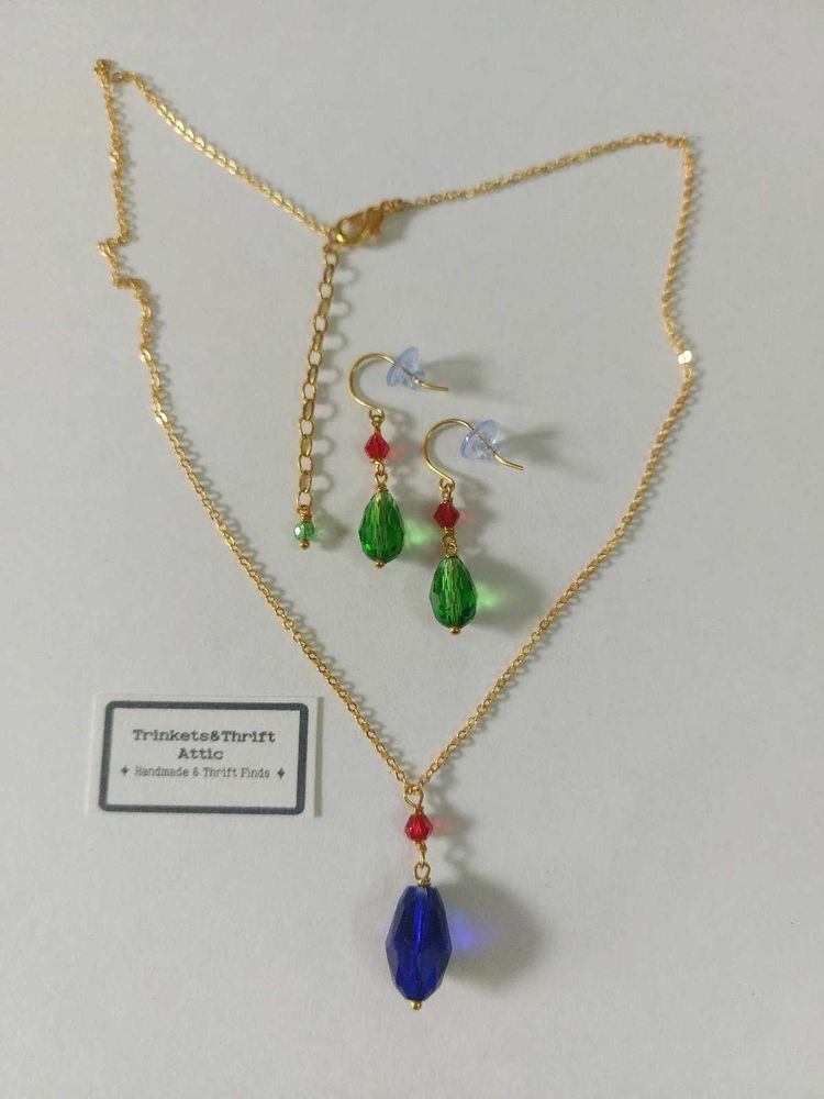 Ghibli Howl's Earring &amp; Necklace Set Gold